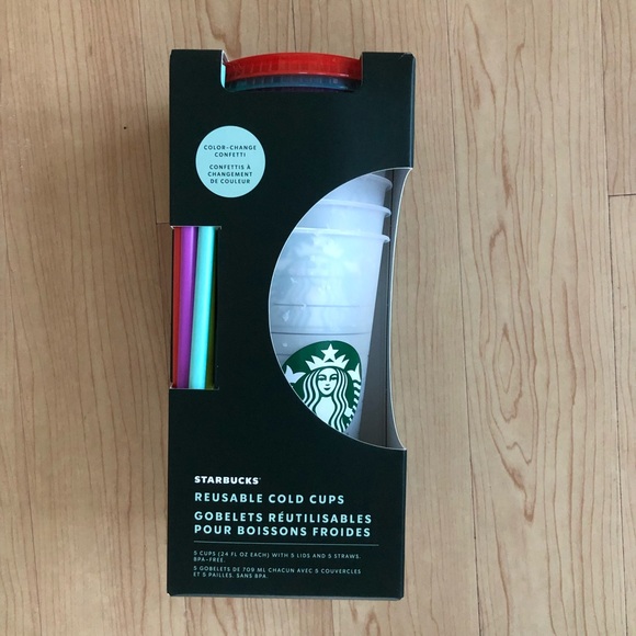 Starbucks Other - COPY - Starbucks confetti color changing reusable cold cups